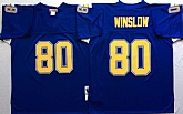 Men's Los Angeles Chargers #80 Kellen Winslow Blue Throwback Stitched Football Jersey,baseball caps,new era cap wholesale,wholesale hats