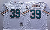 Men's Miami Dolphins #39 Larry Csonka White Throwback Stitched Football Jersey,baseball caps,new era cap wholesale,wholesale hats