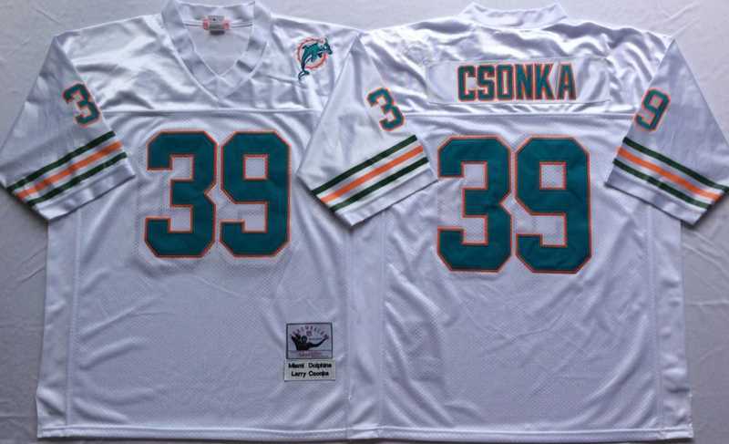 Men's Miami Dolphins #39 Larry Csonka White Throwback Stitched Football Jersey,We sell and wholesale Men's Miami Dolphins #39 Larry Csonka White Throwback Stitched Football Jersey on line form chian!