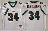 Men's Miami Dolphins #34 Ricky Williams White Throwback Stitched Football Jersey,baseball caps,new era cap wholesale,wholesale hats