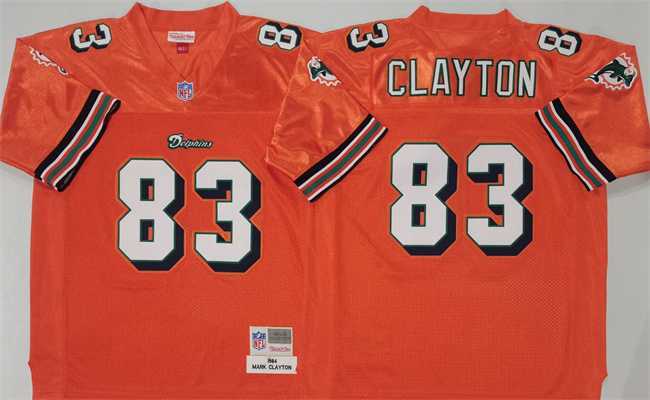 Men's Miami Dolphins #83 Mark Clayton Orange Throwback Stitched Football Jersey,We sell and wholesale Men's Miami Dolphins #83 Mark Clayton Orange Throwback Stitched Football Jersey on line form chian!