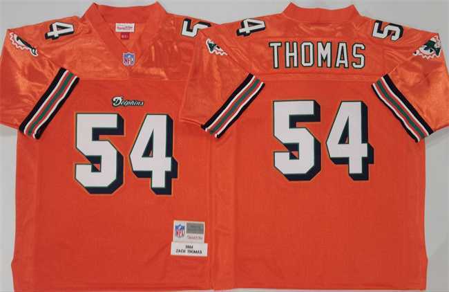 Men's Miami Dolphins #54 Zach Thomas Orange Throwback Stitched Football Jersey,We sell and wholesale Men's Miami Dolphins #54 Zach Thomas Orange Throwback Stitched Football Jersey on line form chian!