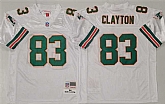 Men's Miami Dolphins #83 Mark Clayton White Throwback Stitched Football Jersey,baseball caps,new era cap wholesale,wholesale hats