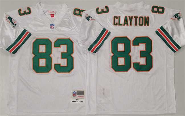 Men's Miami Dolphins #83 Mark Clayton White Throwback Stitched Football Jersey,We sell and wholesale Men's Miami Dolphins #83 Mark Clayton White Throwback Stitched Football Jersey on line form chian!