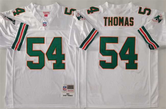 Men's Miami Dolphins #54 Zach Thomas White Throwback Stitched Football Jersey,We sell and wholesale Men's Miami Dolphins #54 Zach Thomas White Throwback Stitched Football Jersey on line form chian!