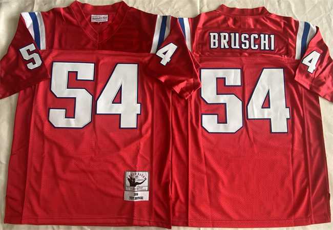 Men's New England Patriots #54 Tedy Bruschi Red Throwback Stitched Football Jersey,We sell and wholesale Men's New England Patriots #54 Tedy Bruschi Red Throwback Stitched Football Jersey on line form chian!