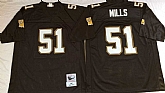 Men's New Orleans Saints #51 Sam Mills Black Throwback Stitched Football Jersey,baseball caps,new era cap wholesale,wholesale hats