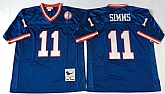 Men's New York Giants #11 Phil Simms Blue Throwback Stitched Football Jersey,baseball caps,new era cap wholesale,wholesale hats