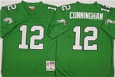 Men's Philadelphia Eagles #12 Randall Cunningham Kelly Green Throwback Stitched Football Jersey,baseball caps,new era cap wholesale,wholesale hats