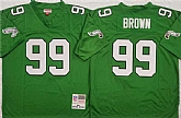 Men's Philadelphia Eagles #99 Jerome Brown Kelly Green Throwback Stitched Football Jersey,baseball caps,new era cap wholesale,wholesale hats