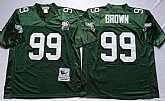 Men's Philadelphia Eagles #99 Jerome Brown Green Throwback Stitched Football Jersey,baseball caps,new era cap wholesale,wholesale hats