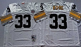 Men's Pittsburgh Steelers #33 Merril Hoge White Throwback Stitched Football Jersey,baseball caps,new era cap wholesale,wholesale hats