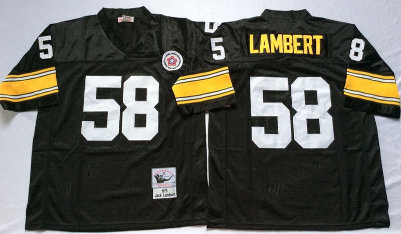 Men's Pittsburgh Steelers #58 Jack Lambert Black Throwback Stitched Football Jersey,We sell and wholesale Men's Pittsburgh Steelers #58 Jack Lambert Black Throwback Stitched Football Jersey on line form chian!
