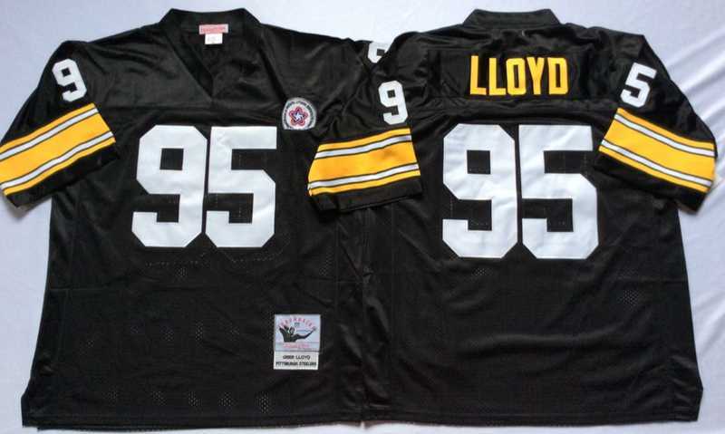 Men's Pittsburgh Steelers #95 Greg Lloyd Black Throwback Stitched Football Jersey,We sell and wholesale Men's Pittsburgh Steelers #95 Greg Lloyd Black Throwback Stitched Football Jersey on line form chian!