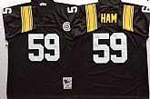 Men's Pittsburgh Steelers #59 Jack Ham Black Throwback Stitched Football Jersey,baseball caps,new era cap wholesale,wholesale hats