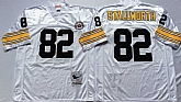 Men's Pittsburgh Steelers #82 John Stallworth White Throwback Stitched Football Jersey,baseball caps,new era cap wholesale,wholesale hats