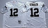 Men's Raiders #12 Ken Stabler White Throwback Stitched Football Jersey,baseball caps,new era cap wholesale,wholesale hats