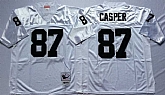 Men's Raiders #87 Dave Casper White Throwback Stitched Football Jersey,baseball caps,new era cap wholesale,wholesale hats