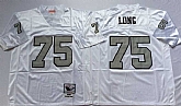 Men's Raiders #75 Howie Long White Silver Throwback Stitched Football Jersey,baseball caps,new era cap wholesale,wholesale hats