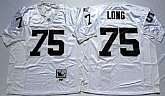 Men's Raiders #75 Howie Long White Throwback Stitched Football Jersey,baseball caps,new era cap wholesale,wholesale hats