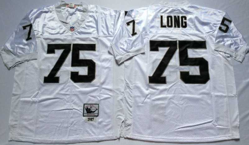 Men's Raiders #75 Howie Long White Throwback Stitched Football Jersey,We sell and wholesale Men's Raiders #75 Howie Long White Throwback Stitched Football Jersey on line form chian!
