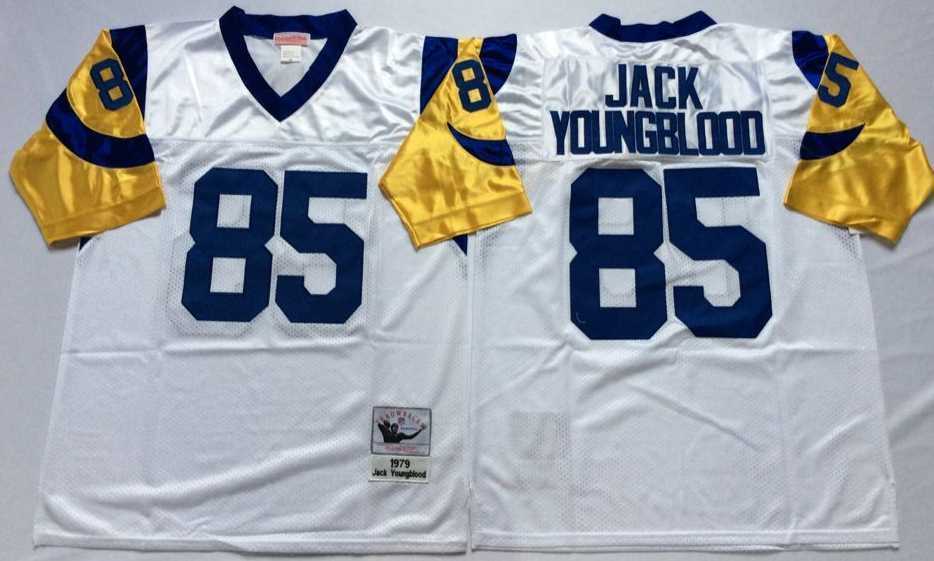 Men's Rams #85 Jack Youngblood White Throwback Stitched Football Jersey,We sell and wholesale Men's Rams #85 Jack Youngblood White Throwback Stitched Football Jersey on line form chian!
