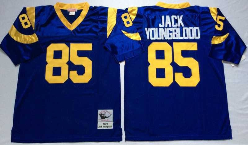 Men's Rams #85 Jack Youngblood Blue Throwback Stitched Football Jersey,We sell and wholesale Men's Rams #85 Jack Youngblood Blue Throwback Stitched Football Jersey on line form chian!