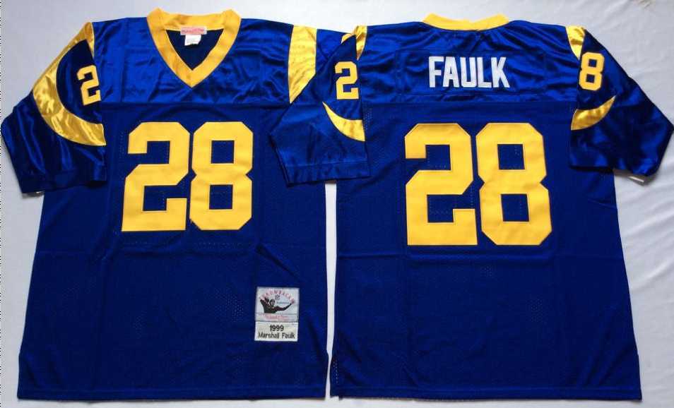 Men's Rams #28 Marshall Faulk Blue Throwback Stitched Football Jersey,We sell and wholesale Men's Rams #28 Marshall Faulk Blue Throwback Stitched Football Jersey on line form chian!