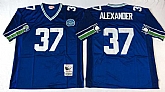 Men's Seattle Seahawks #37 Shaun Alexander Blue Throwback Stitched Football Jersey,baseball caps,new era cap wholesale,wholesale hats