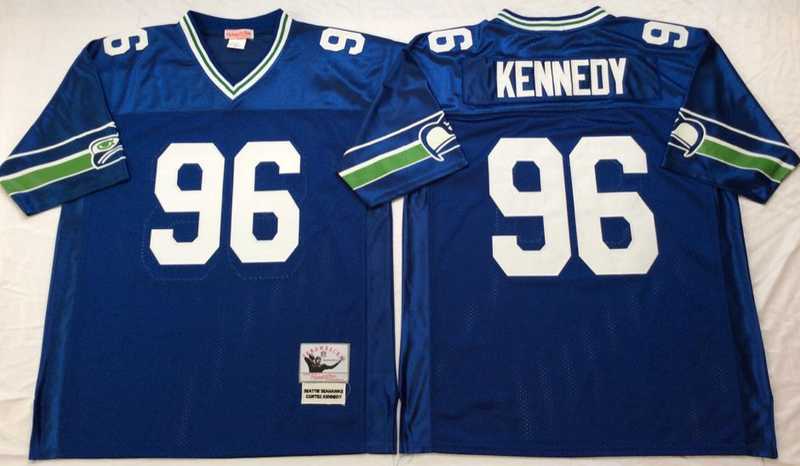Men's Seattle Seahawks #96 Cortez Kennedy Blue Throwback Stitched Football Jersey,We sell and wholesale Men's Seattle Seahawks #96 Cortez Kennedy Blue Throwback Stitched Football Jersey on line form chian!
