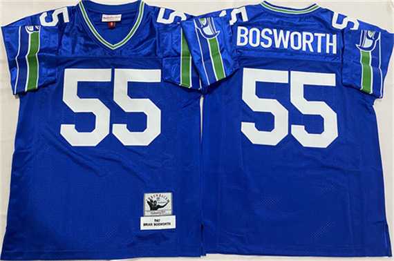 Men's Seattle Seahawks #55 Brian Bosworth Royal Throwback Stitched Football Jersey,We sell and wholesale Men's Seattle Seahawks #55 Brian Bosworth Royal Throwback Stitched Football Jersey on line form chian!