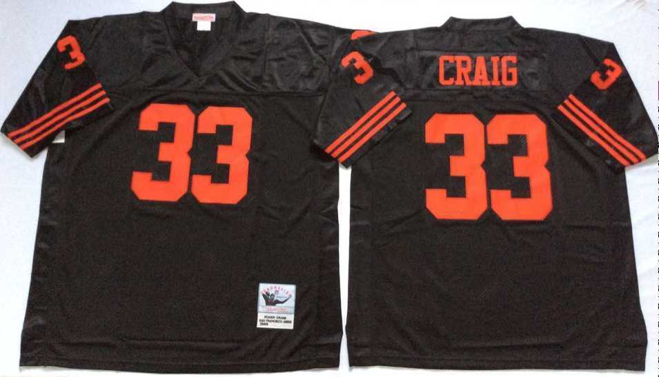 Men's San Francisco 49ers #33 Roger Craig Black Throwback Stitched Football Jersey,We sell and wholesale Men's San Francisco 49ers #33 Roger Craig Black Throwback Stitched Football Jersey on line form chian!