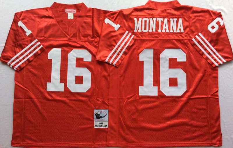 Men's San Francisco 49ers #16 Joe Montana Red Throwback Stitched Football Jerseys,We sell and wholesale Men's San Francisco 49ers #16 Joe Montana Red Throwback Stitched Football Jerseys on line form chian!