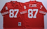 Men's San Francisco 49ers #87 Dwight Clark Red Throwback Stitched Football Jersey,baseball caps,new era cap wholesale,wholesale hats