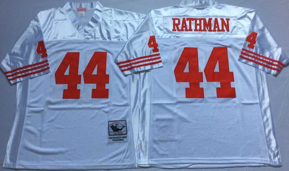 Men's San Francisco 49ers #44 Tom Rathman White Throwback Stitched Football Jersey,We sell and wholesale Men's San Francisco 49ers #44 Tom Rathman White Throwback Stitched Football Jersey on line form chian!
