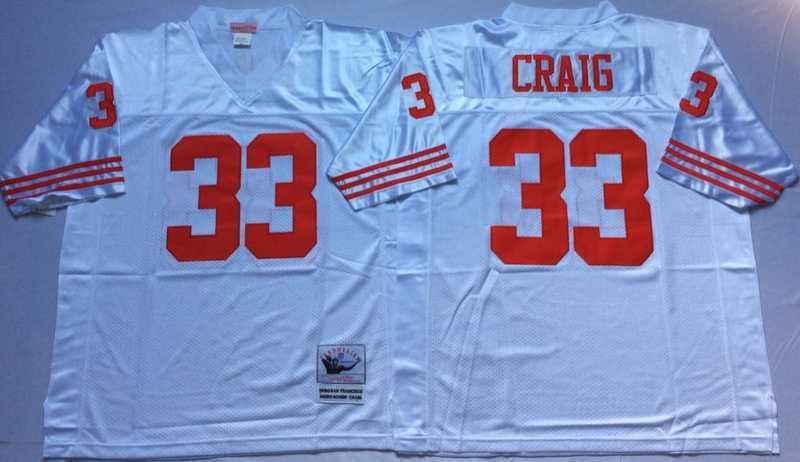 Men's San Francisco 49ers #33 Roger Craig White Throwback Stitched Football Jersey,We sell and wholesale Men's San Francisco 49ers #33 Roger Craig White Throwback Stitched Football Jersey on line form chian!