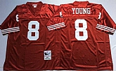 Men's San Francisco 49ers #8 Steve Young Red Throwback Stitched Football Jersey,baseball caps,new era cap wholesale,wholesale hats