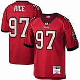 Men's Tampa Bay Buccaneers #97 Simeon Rice Red Throwback Stitched Football Jersey Dzhi