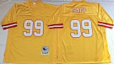 Men's Tampa Bay Buccaneers #99 Warren Sapp Yellow Throwback Stitched Football Jersey