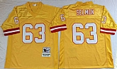 Men's Tampa Bay Buccaneers #63 Lee Roy Selmon Yellow Throwback Stitched Football Jersey