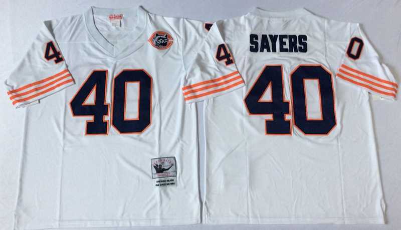 Men's Chicago Bears #40 Gale Sayers White Throwback Stitched Football Jersey,We sell and wholesale Men's Chicago Bears #40 Gale Sayers White Throwback Stitched Football Jersey on line form chian!