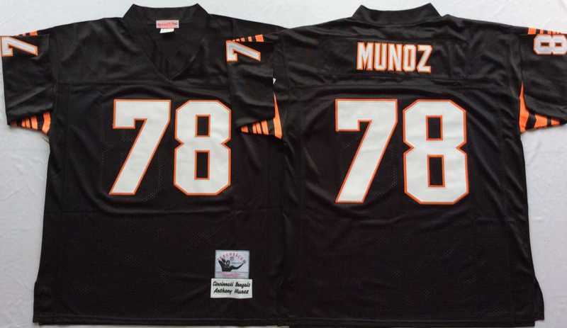 Men's Cincinnati Bengals #78 Anthony Munoz Black Throwback Stitched Football Jersey,We sell and wholesale Men's Cincinnati Bengals #78 Anthony Munoz Black Throwback Stitched Football Jersey on line form chian!