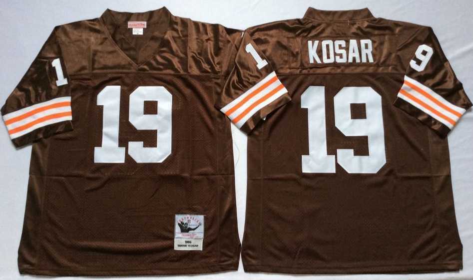 Men's Cleveland Browns #19 Bernie Kosar Brown Throwback Stitched Football Jersey,We sell and wholesale Men's Cleveland Browns #19 Bernie Kosar Brown Throwback Stitched Football Jersey on line form chian!