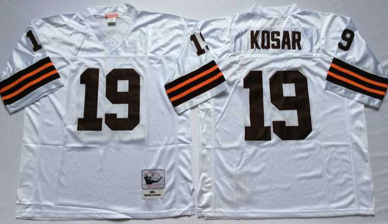Men's Cleveland Browns #19 Bernie Kosar White Throwback Stitched Football Jersey,We sell and wholesale Men's Cleveland Browns #19 Bernie Kosar White Throwback Stitched Football Jersey on line form chian!