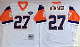 Men's Denver Broncos #27 Steve Atwater White Throwback Stitched Football Jersey,baseball caps,new era cap wholesale,wholesale hats