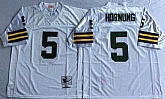 Men's Green Bay Packers #5 Paul Hornung White Throwback Stitched Football Jersey,baseball caps,new era cap wholesale,wholesale hats