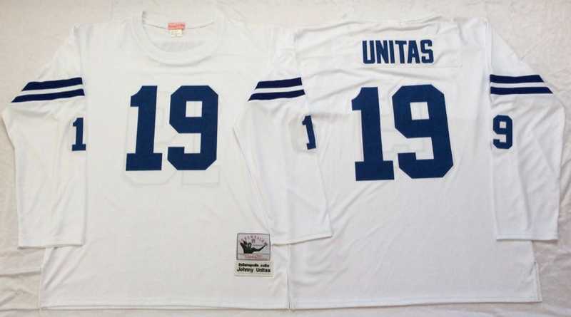 Men's Indianapolis Colts #19 Johnny Unitas White Throwback Stitched Football Jersey,We sell and wholesale Men's Indianapolis Colts #19 Johnny Unitas White Throwback Stitched Football Jersey on line form chian!