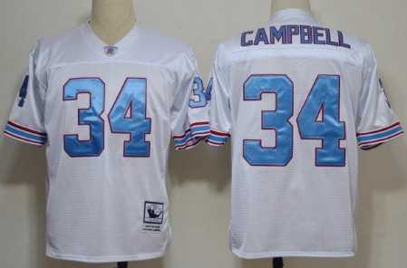 Men's Houston Oilers #34 Earl Campbell White Throwback Stitched Football Jersey,We sell and wholesale Men's Houston Oilers #34 Earl Campbell White Throwback Stitched Football Jersey on line form chian!