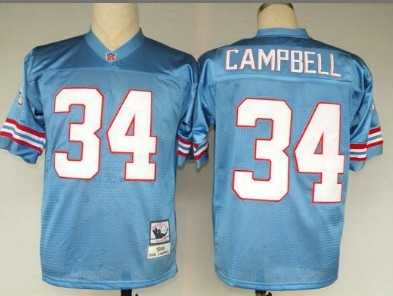 Men's Houston Oilers #34 Earl Campbell Light Blue Throwback Stitched Football Jersey,We sell and wholesale Men's Houston Oilers #34 Earl Campbell Light Blue Throwback Stitched Football Jersey on line form chian!