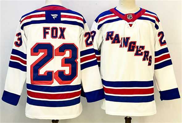 Men's New York Rangers #23 Adam Fox White 2024-25 Away Stitched Hockey Jersey,We sell and wholesale Men's New York Rangers #23 Adam Fox White 2024-25 Away Stitched Hockey Jersey on line form chian!